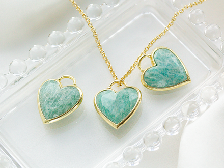 Подвеска "Сердце" 23,5мм, из амазонита