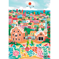 Pazl / Пазлы / Puzzles - "1000 Premium Plus" - The Art of Colour: Barcelona, Spain