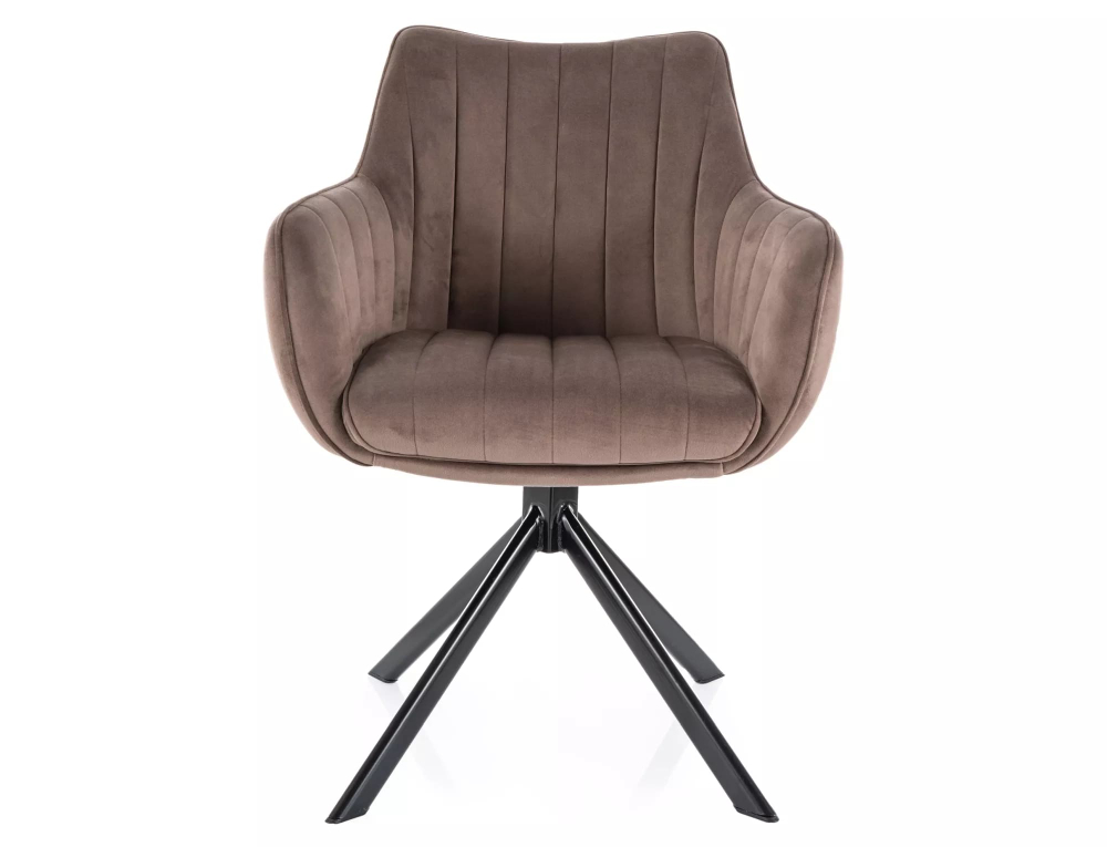 Стул SIGNAL AZALIA Velvet Bluvel 38 капучино/черный, поворотный