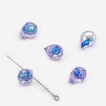 Бриолетт, фиолетовый с покрытием, 10*8мм, хрусталь