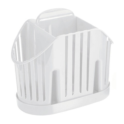 Сушилка для столовых приборов 3-х секционная, цвет белый