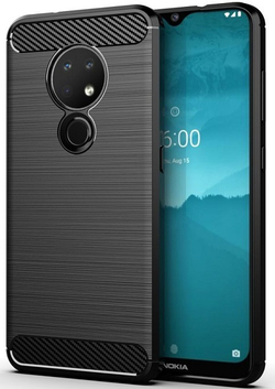 Чехол на Nokia 6.2 (7.2) цвет Black (черный), серия Carbon от Caseport