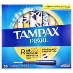 Tampax, Жемчуг, обычный, без запаха, 36 тампонов