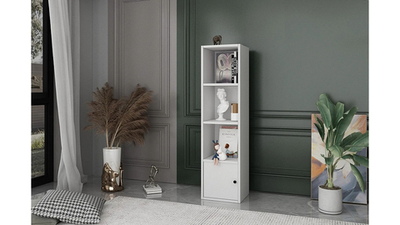 Стеллаж Билли Айден 1 Белый Фасадный 0101 33,2*30*128 см, Белый   Фиеста