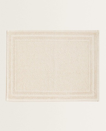 ZARA HOME ХЛОПКОВЫЙ КОВРИК ДЛЯ ВАННОЙ, КАМЕННЫЙ СЕРЫЙ