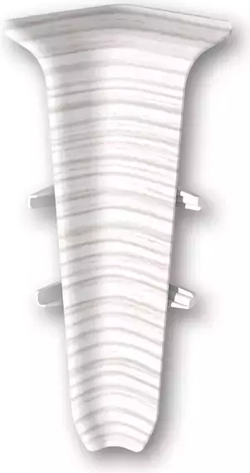 Угол внутр для плинтуса Деконика 70мм 255 Ясень бьянко