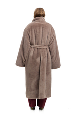 Шуба длинная с манишкой COMEBACK Brown