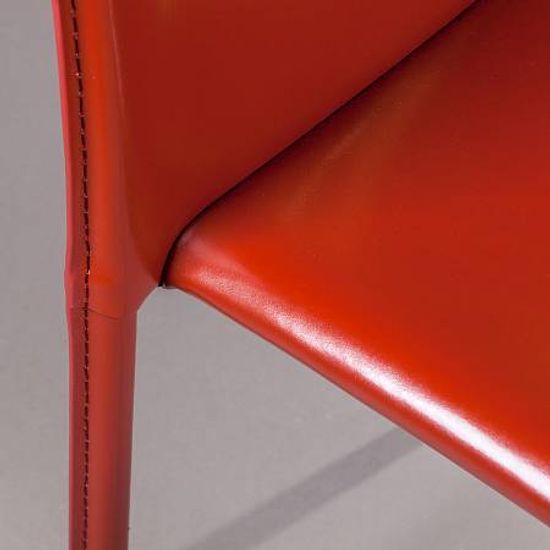 Стул Rolf, кожа ретро красный