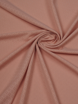 Микрофибра бельевая ажурная матовая эластичная коралловый миндаль