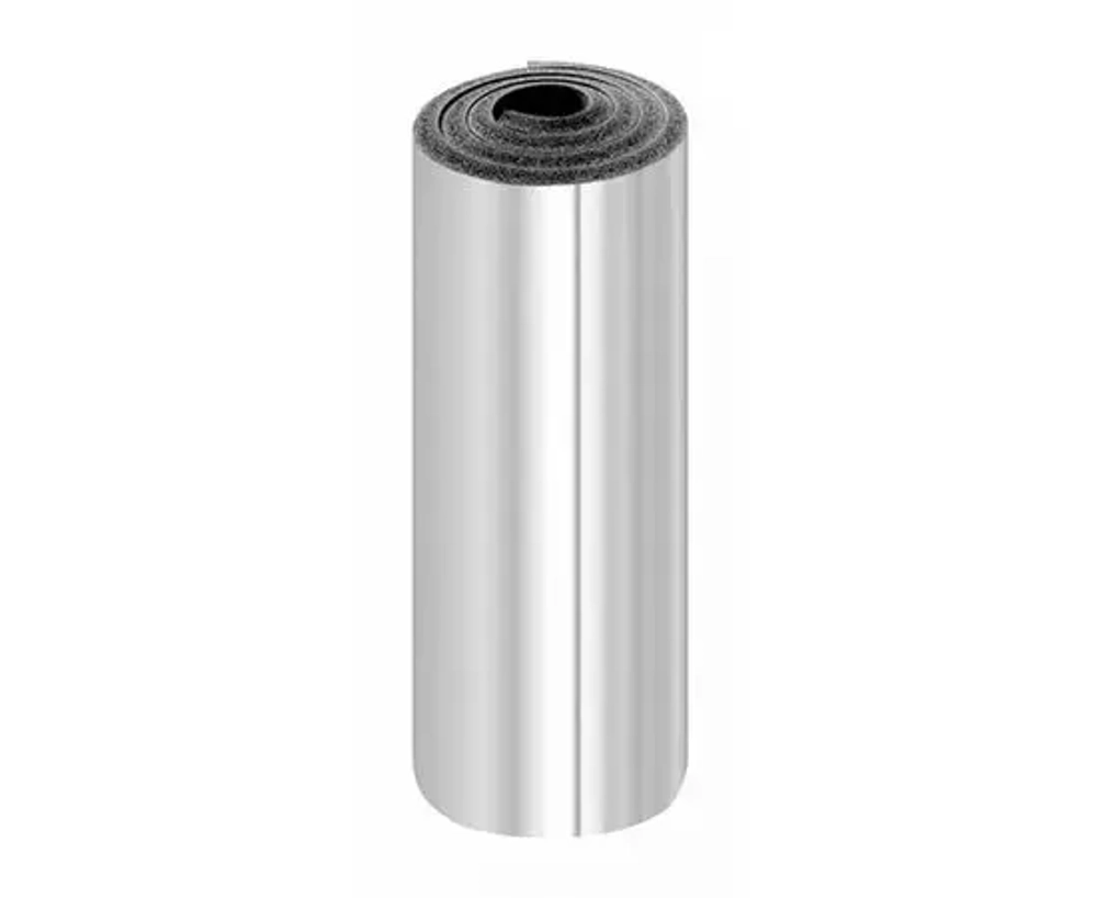 Рулон K-FLEX 25x1000-08 ST AD ALU (каучук) толщина 25мм, ширина 1м, в рулоне 8кв.м, самоклеящаяся