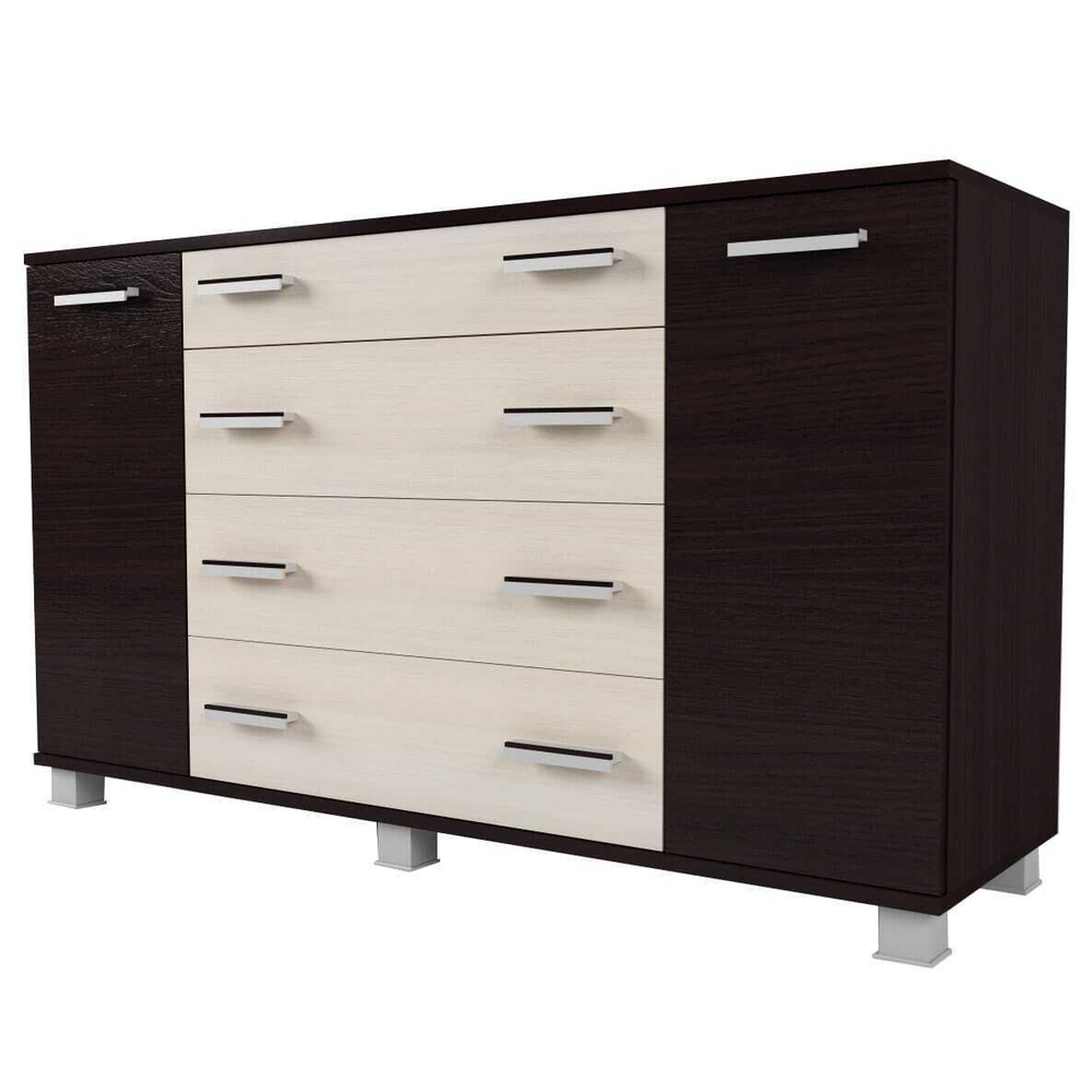 Комод № 4 венге/млечный дуб