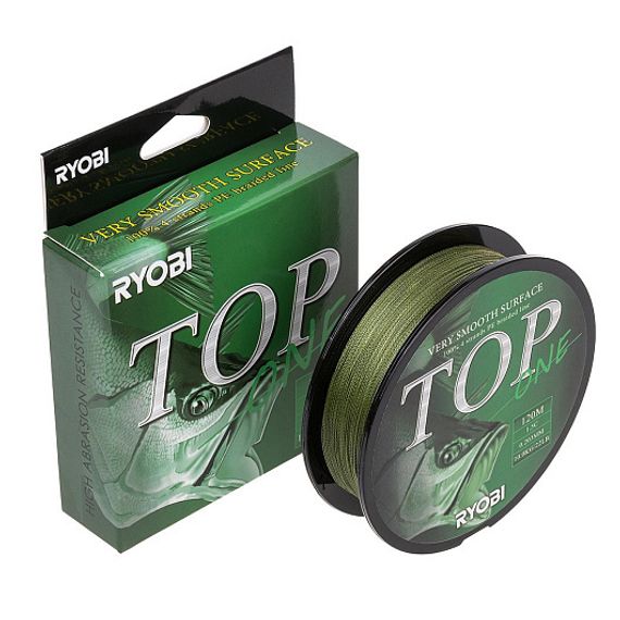 Шнур TOP PE4X-120M 1.5/d-0.203mm Dark green Ryobi