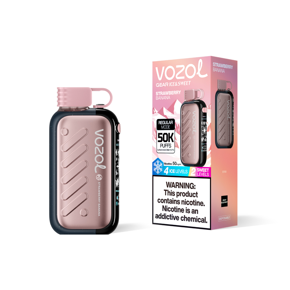 Vozol GEAR ICE & SWEET 50000 - Strawberry Banana (5% nic)