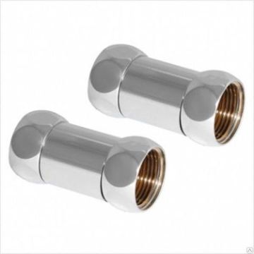 Американки для полотенцесушителя прямые 3/4"х3/4" ВР-ВР хромированные