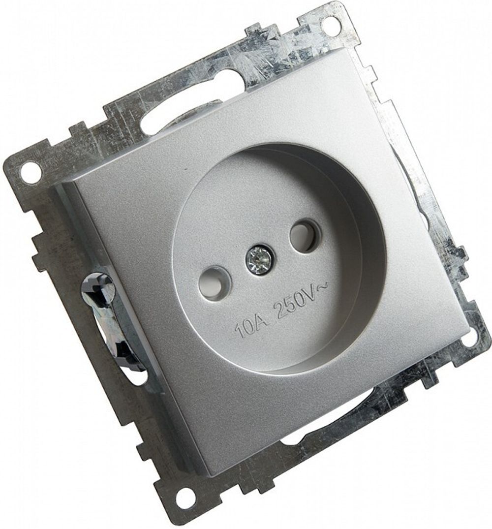 Розетка без заземления и со шторкой, без рамки Stekker Катрин 39581