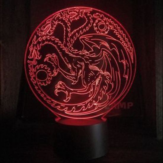 3D лампа Игра Престолов дом Таргариенов