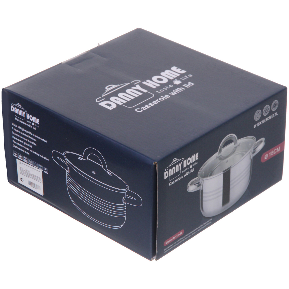 Кастрюля из нержавеющей стали MARIA 2,7л, индукция, DH10-18