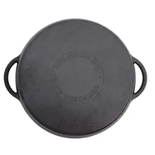 Сковорода чугунная, 36 см, две ручки, для грилей Big Green Egg XXL, XL, L