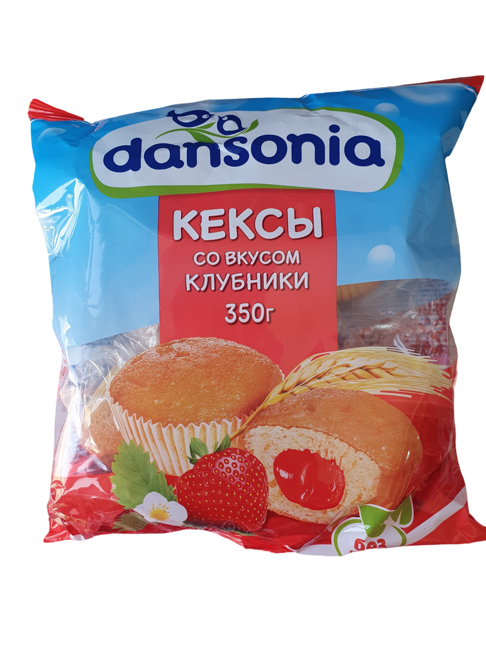 Кексы бисквитные "Дансония" со вкусом Клубники 350гр