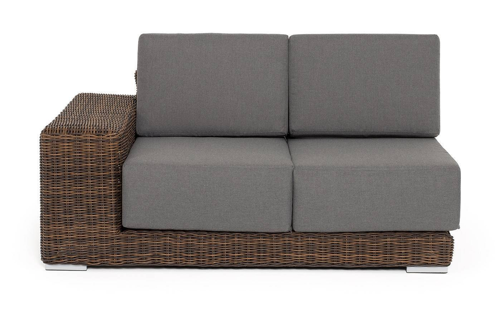 "Капри" модуль диванный правый с подушками, цвет коричневый