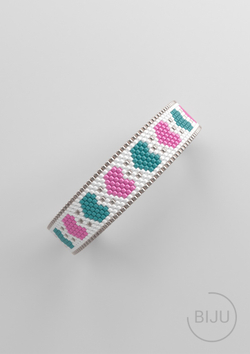 Схема PEYOTE, Схема браслета мозаичное плетение, узор из Miyuki Delica 11/0, файл PDF, №159