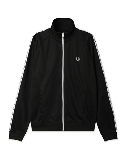 Fred perry black track top store