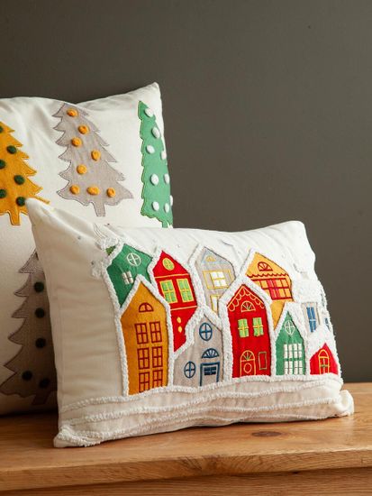 Чехол на подушку snowy village из коллекции new year essential
