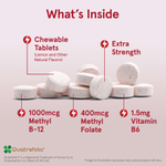 Jarrow Formulas, веганский метил B12 и метилфолат, лимон, 100 жевательных таблеток