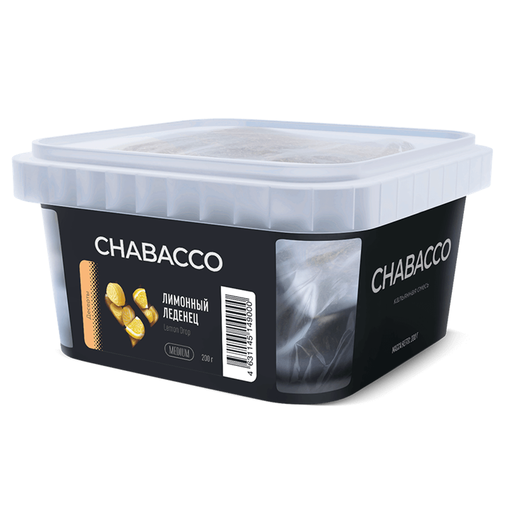 Бестабачная смесь для кальяна Chabacco Medium Lemon drop (Лимонный леденец) 200 гр.