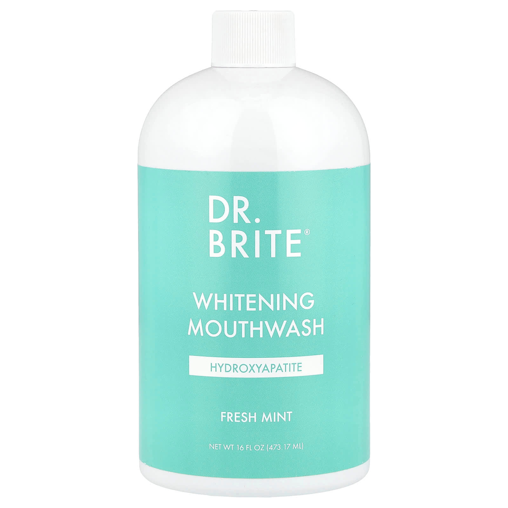 Dr. Brite, Отбеливающая жидкость для полоскания рта, без спирта, мята, 473,17 мл (16 жидк. унц.)