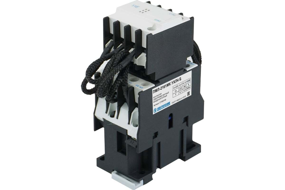 Пускатель электромагнитный конденсаторный ПМЛ-2161МК УХЛ4 Б, 220В/50Гц, 12,5 кВАр, 1р, 25А, IP20 ЭТ ET003169