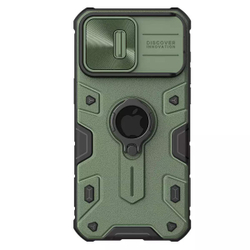 Противоударный чехол с кольцом и защитой камеры Nillkin CamShield Armor Case для iPhone 15 Pro Max
