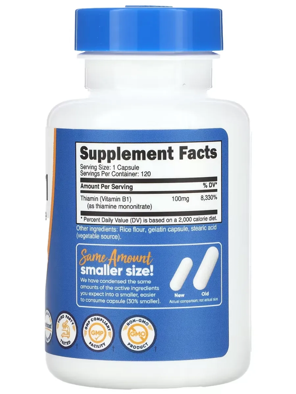 Теамин 100 мг Витамин B1 120 капсул