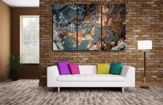 Модульная картина "Абстрактная живопись"