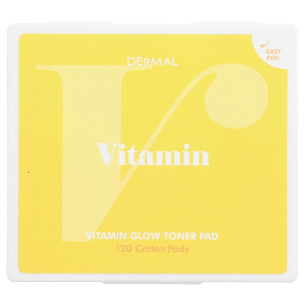 Dermal, Vitamin Glow Toner Pad, 120 ватных дисков