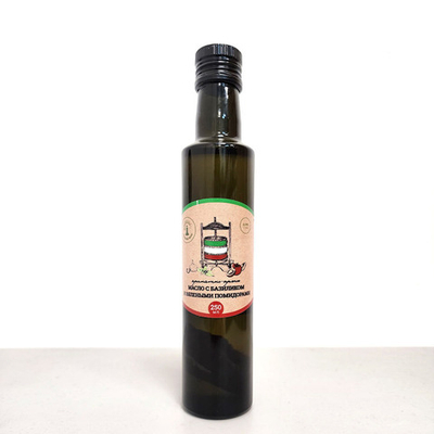 Ароматно-пряное подсолнечное масло с базиликом и вялеными помидорами "Сыроешькины", 250 мл