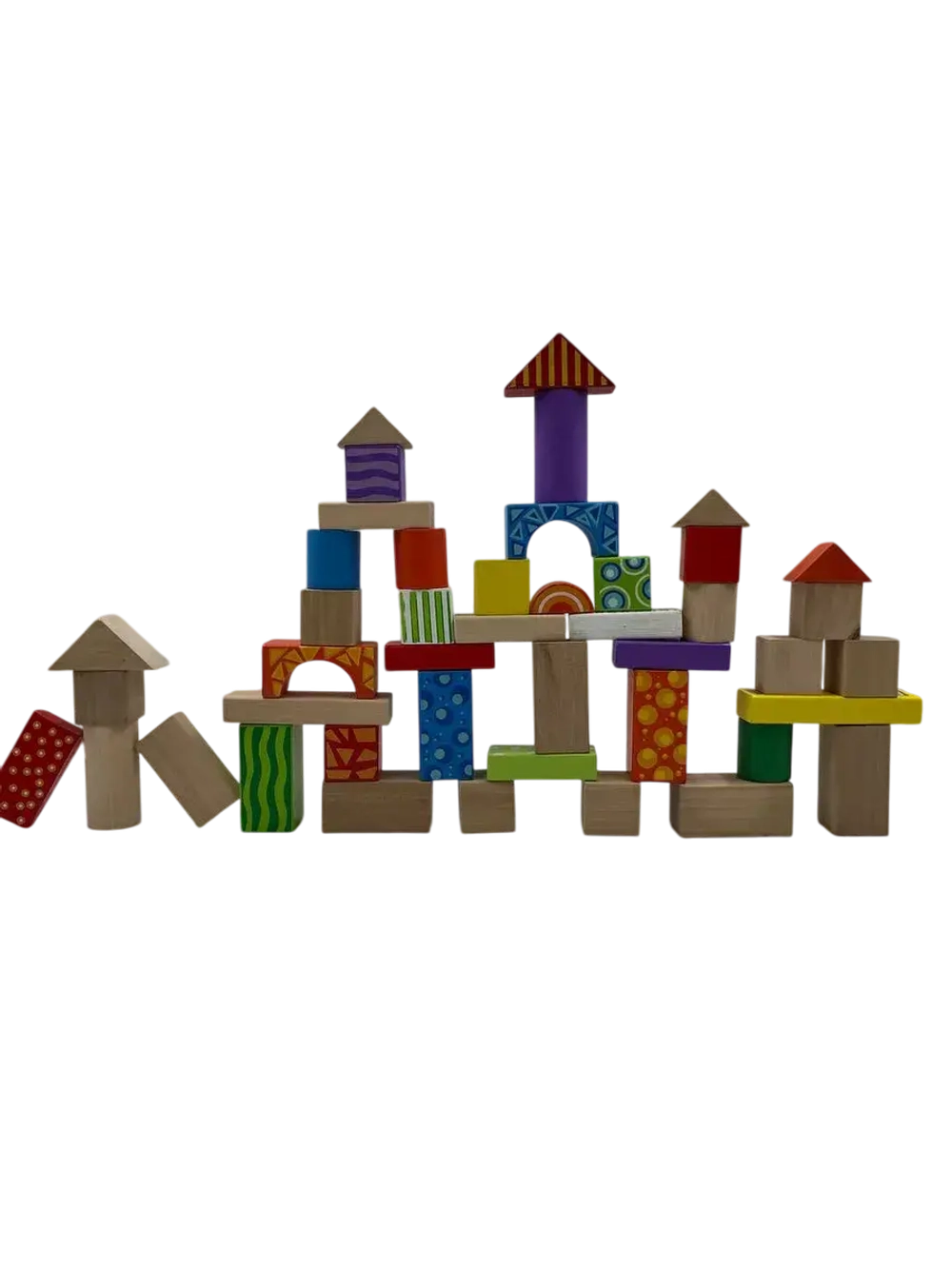 Развивающий Конструктор Деревянный городок 50 деталей