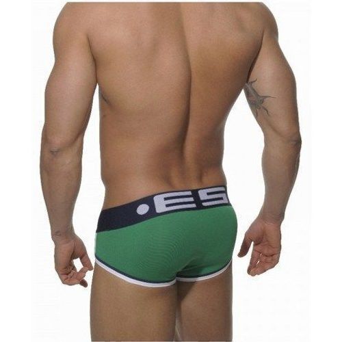 Мужские трусы хипсы зеленые с синим поясом ES Green 58 Brief