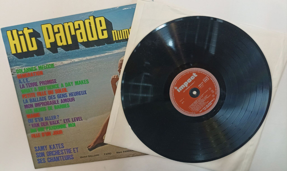 Винтажная виниловая пластинка LP Samy Kates Hit Parade Numero 1 (France 1975)