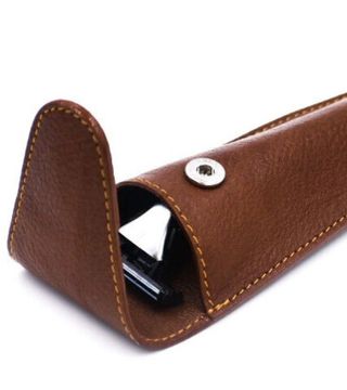 Кожаный чехол Parker для бритв Mach3/Fusion, коричневый