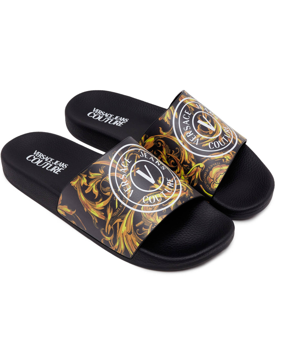 Шлепанцы Versace Jeans Couture - черный(76YA3SQ3ZS198)