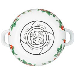 КАСТРЮЛЯ AGNESS ЭМАЛИРОВАННАЯ С ЭМАЛ.КРЫШКОЙ СЕРИЯ "ШИПОВНИК", 2.8 Л, 20*12 СМ