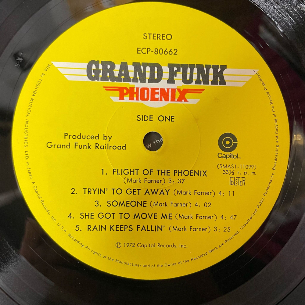 Винтажная виниловая пластинка LP Grand Funk Railroad Phoenix (Japan 1973) (No Obi)