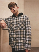 Рубашка с капюшоном для мальчика Next 904-815, Черный, Серый