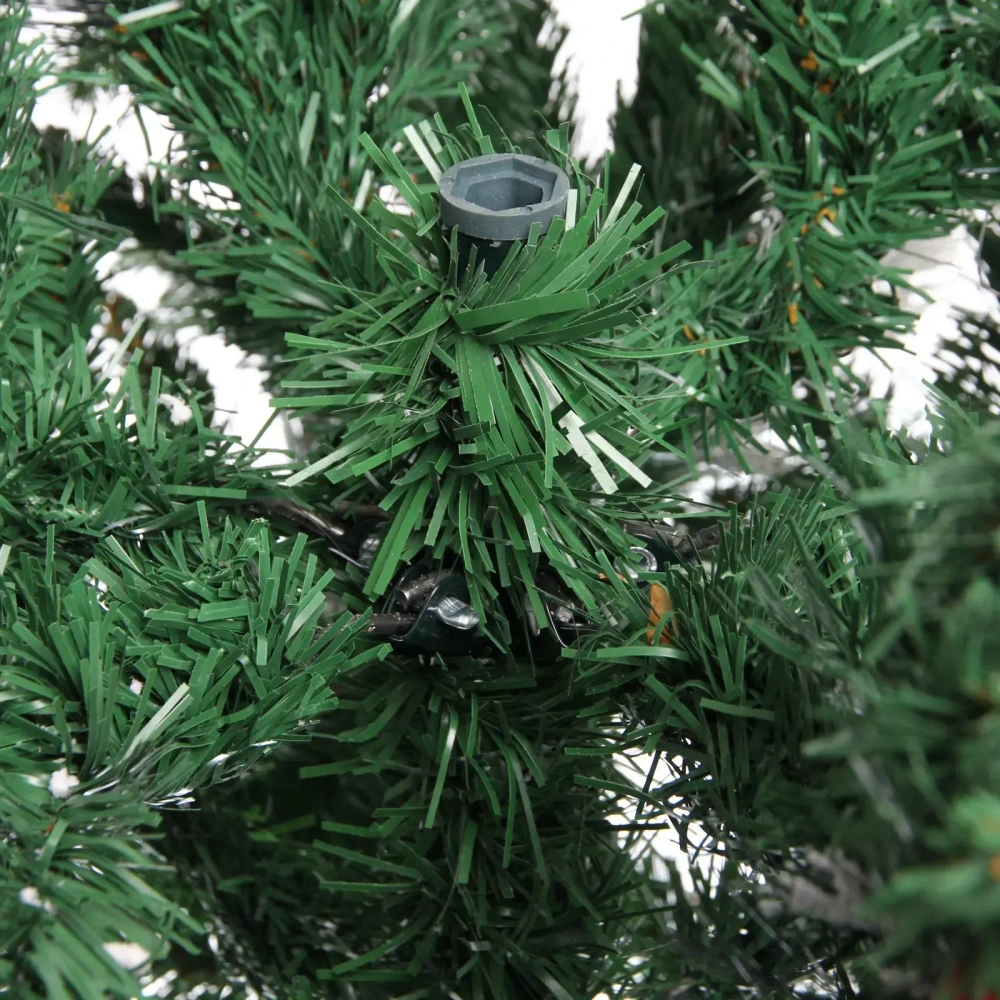 Елка «Грация» 150 см, ПВХ, леска, резина с белым напылением (шишки и ягоды), 541 ветка