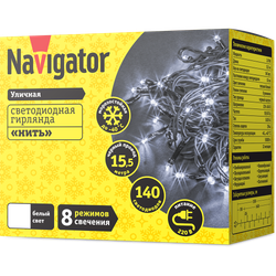 Гирлянда Navigator 61 828 NGF-S01-140CW-10-15.5m-230-C8-BL-IP44