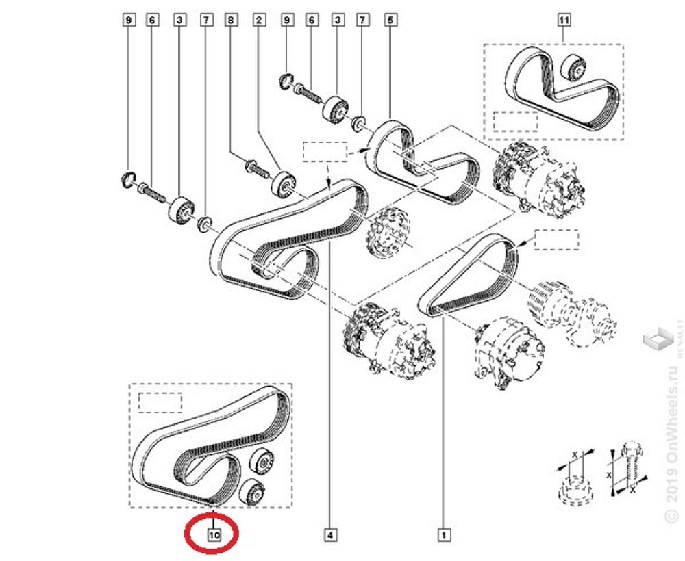 Ремень генератора + 2 ролика Renault Clio/Kangoo/Logan/Sandero 1.2 (Renault)