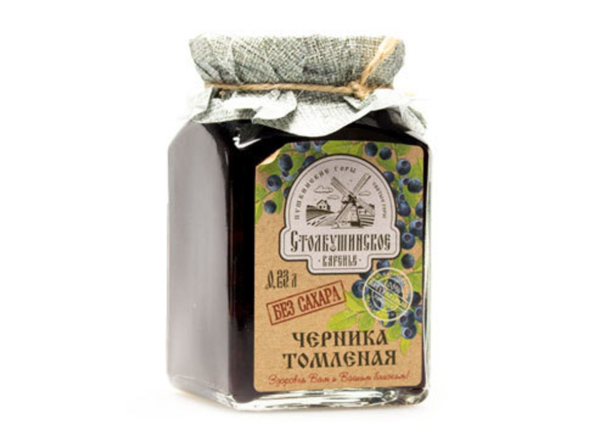 Черника томлёная без сахара Столбушино, 230мл
