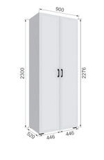 Шкаф без зеркала Бруклин 90Ш