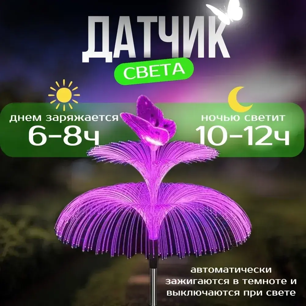 Уличный светильник, светодиодный садовый, бабочка, уличный фонарь для освещения дома сада и дачи